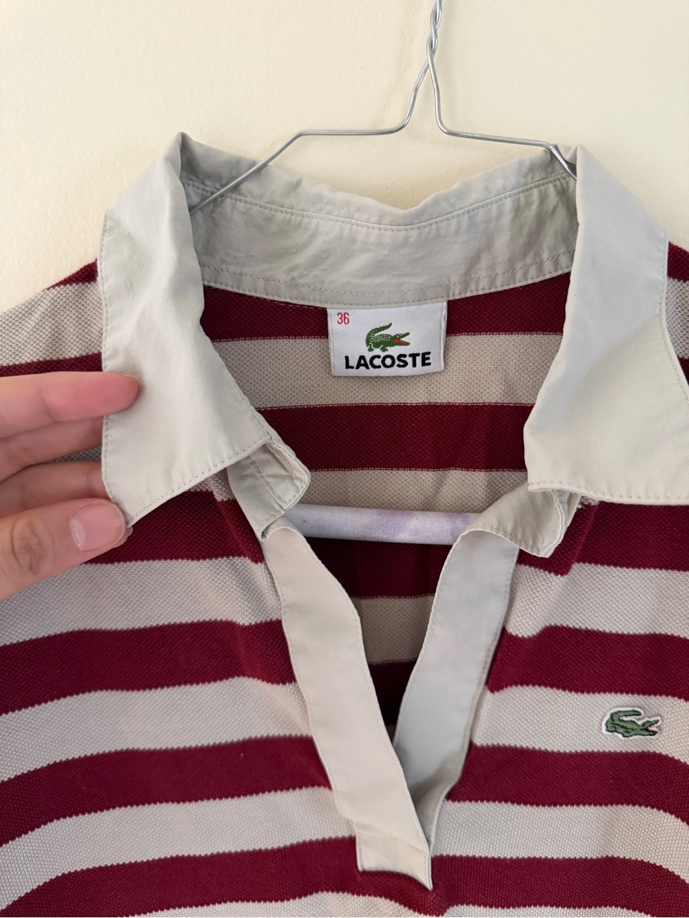 Vintage Lacoste Striped Polo Shirt - Picture 2 of 3